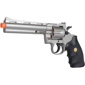UKARMS Spring Airsoft Gun - 6 Shot 357 Magnum Revolver مع قذائف + 6 مم BBS (فضي) in Kuwait