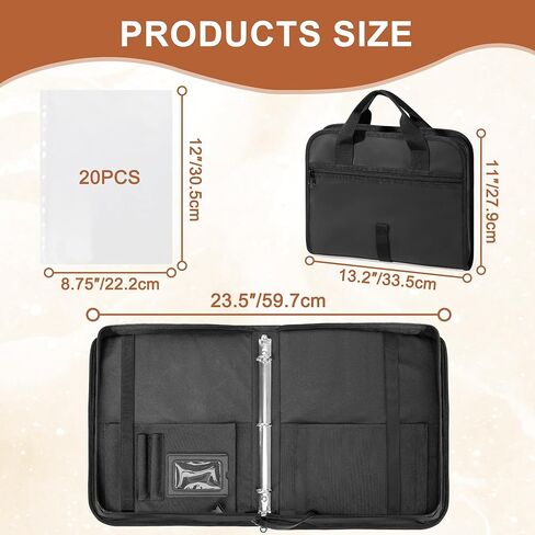 Damero Choral Music Folder, Sheet Music Holder, Music Binder with 20 Binder Sheets and Adjustable Hand Strap, for Choir Singer, Stage Performance in Saudi Arabia