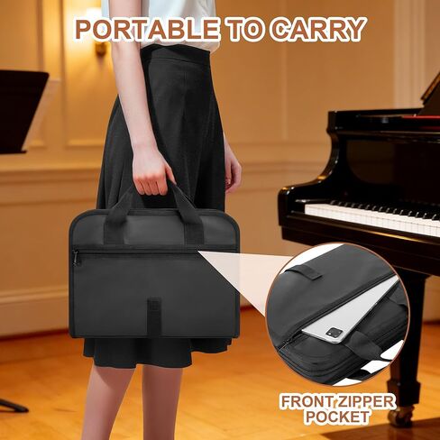 Damero Choral Music Folder, Sheet Music Holder, Music Binder with 20 Binder Sheets and Adjustable Hand Strap, for Choir Singer, Stage Performance in Saudi Arabia
