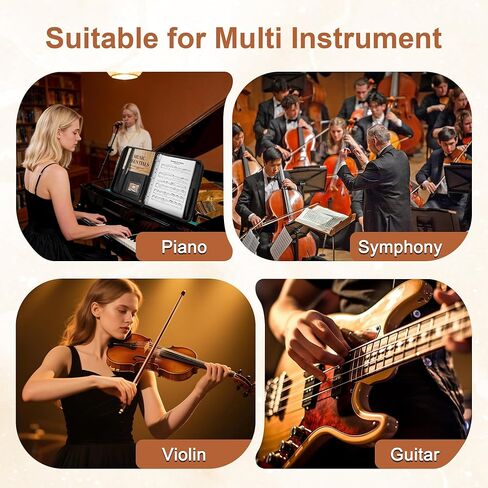 Damero Choral Music Folder, Sheet Music Holder, Music Binder with 20 Binder Sheets and Adjustable Hand Strap, for Choir Singer, Stage Performance in Saudi Arabia