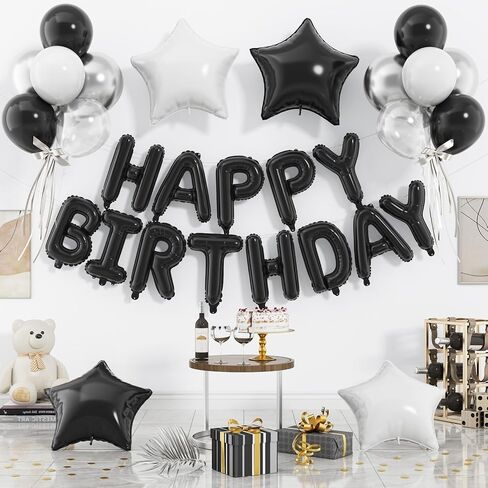 Paready Pastel Rainbow Happy Birthday Balloon Banner, 29PCS 16 Inch Mylar Foil Letters Letter Banner Sign, Macaron Colorful Latex Balloons 18 Inch Star Heart Foil Balloon for Women Girls Party Decor in Kuwait