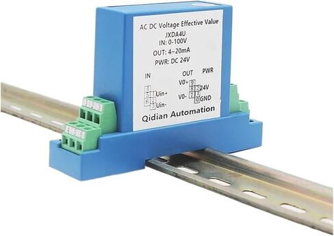 HTZALCUO AC220V مصدر الطاقة DC الجهد الارسال 1V / 5V / 10V / 50V / 100V / 200V / 300V / 500V / 1000V مستشعر الجهد العالي 4-20mA 0-20mA Output (0-500v Dc Input، 0-20mA Output) in Kuwait