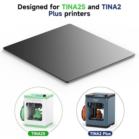 منصة الطابعة للطابعة ثلاثية الأبعاد Tina2S V6/V8/V10/V12، منصة مصنوعة من الفولاذ الزنبركي يمكنها تحقيق وظيفة تسخين الطباعة لزيادة التصاق النموذج وتحسين معدل نجاح الطباعة in Kuwait