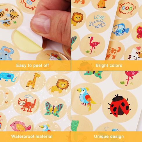 600pcs ملصقات دينية مسيحية للأطفال ، 0.98 بملصقات إيمان مسيحي ذاتي اللصق ملصقات عيد الفصح المسيحية اللطيفة ملصقات يسوع الديني للحرف الفنية (نمط الشكل) in Saudi Arabia