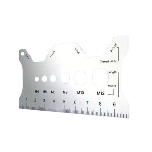Thread Gauge Screw Size Chart Stainless Steel Calipers Stainless Steel Screw and Bolt Measuring Calipers, Titanium Thread Size Gauge, Durable & Precise Thread and Distance Measurement in Saudi Arabia