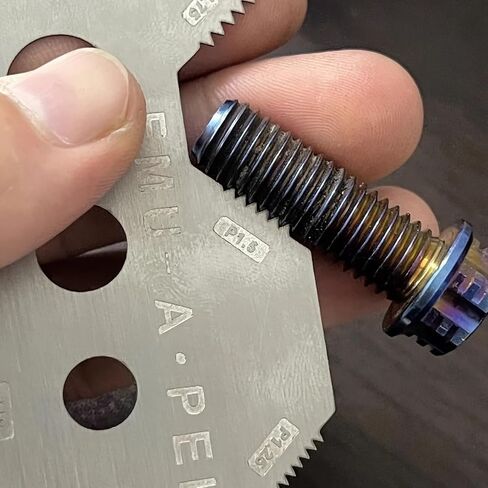 Thread Gauge Screw Size Chart Stainless Steel Calipers Stainless Steel Screw and Bolt Measuring Calipers, Titanium Thread Size Gauge, Durable & Precise Thread and Distance Measurement in Saudi Arabia