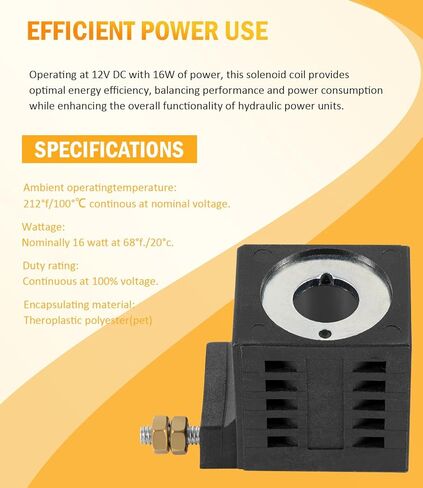استبدال ملف الملف اللولبي EF-1082 لـ Deltrol EF-1082 10196-61 10196-60، 12 فولت تيار مستمر، 16 وات، مسمار واحد، يناسب وحدة الطاقة SPX Fenner Stone in Saudi Arabia