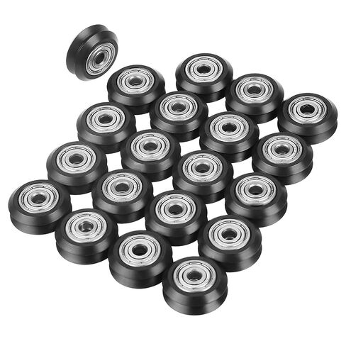 20pcs V Groove Wheel 5mm Bore 625 Bearing Pulley - POM Material - Ideal for CNC 3D Printer in Saudi Arabia