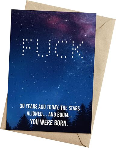 30th Birthday Card, Birthday, Decorations Party Supplies - Folded Card for Him, Her, Women, Men, Husband, Wife include Envelope, Sticker - Blank Inside - Unique Gift For 30 Years Old (5"x7") in Kuwait