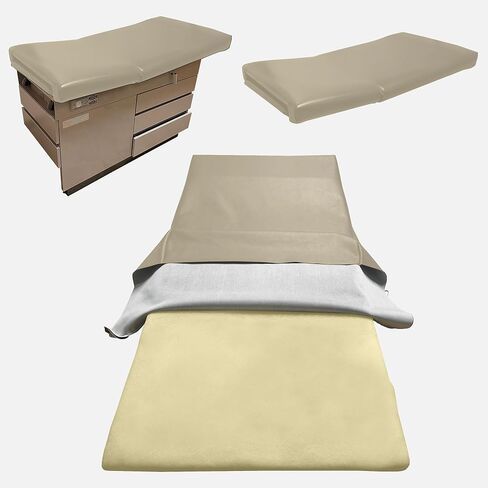 أغطية مقاعد البار 4 قطع بديلة من غطاء الفينيل الفاخر لطاولة امتحان Ritter/Midmark 204 الطبية خيارات متعددة الألوان - أساسية عند التثبيت (بيج) in Kuwait