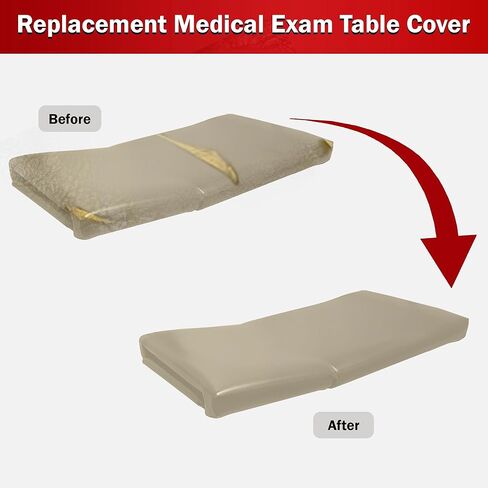 أغطية مقاعد البار 4 قطع بديلة من غطاء الفينيل الفاخر لطاولة امتحان Ritter/Midmark 204 الطبية خيارات متعددة الألوان - أساسية عند التثبيت (بيج) in Kuwait