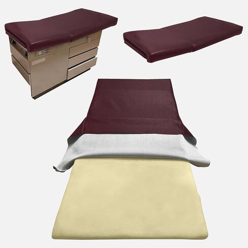 أغطية مقاعد البار 4 قطع بديلة من غطاء الفينيل الفاخر لطاولة امتحان Ritter/Midmark 204 الطبية خيارات متعددة الألوان - أساسية عند التثبيت (بيج) in Kuwait