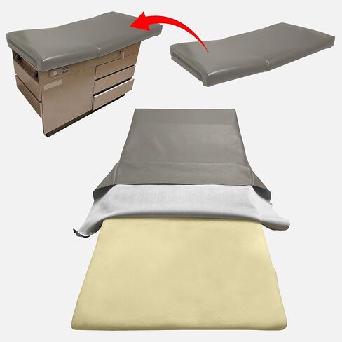 أغطية مقاعد البار 4 قطع بديلة من غطاء الفينيل الفاخر لطاولة امتحان Ritter/Midmark 204 الطبية خيارات متعددة الألوان - أساسية عند التثبيت (بيج) in Kuwait