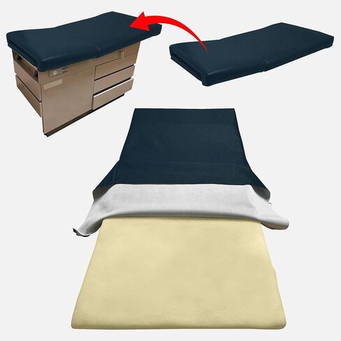 أغطية مقاعد البار 4 قطع بديلة من غطاء الفينيل الفاخر لطاولة امتحان Ritter/Midmark 204 الطبية خيارات متعددة الألوان - أساسية عند التثبيت (بيج) in Kuwait