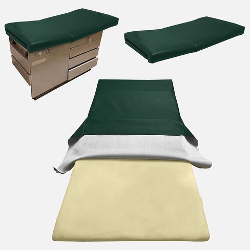 أغطية مقاعد البار 4 قطع بديلة من غطاء الفينيل الفاخر لطاولة امتحان Ritter/Midmark 204 الطبية خيارات متعددة الألوان - أساسية عند التثبيت (بيج) in Kuwait