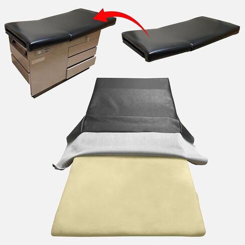 أغطية مقاعد البار 4 قطع بديلة من غطاء الفينيل الفاخر لطاولة امتحان Ritter/Midmark 204 الطبية خيارات متعددة الألوان - أساسية عند التثبيت (بيج) in Kuwait
