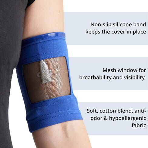Care+Wear PICC Line Cover – Ultra-Grip PICC Line Sleeve for Upper or Lower Arm with Mesh Viewing Window, Provides Improved Comfort and Security for PICC Line Coverage in Saudi Arabia