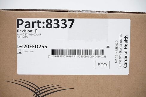 غطاء حامل من كاردينال هيلث مايو، 23 بوصة × 54 بوصة، صفائح بولي ومعقمة معززة، علبة 30، 8337 in Kuwait