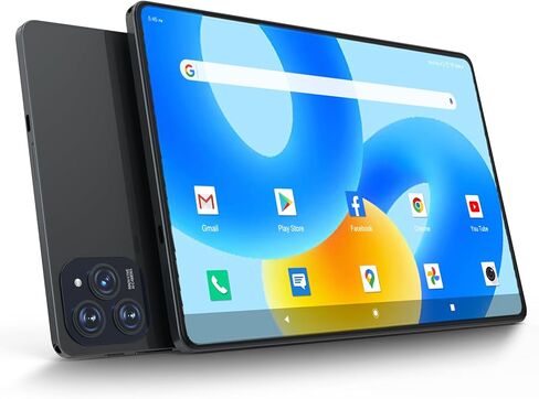 2025 Newest Android 14 Tablet 10 inch, 128GB ROM + 8GB RAM + 1TB Expandable, 2 in 1 Tablets with Keyboard/Case/Mouse, 5G WiFi, Octa-Core, GPS, 7000mAh Battery,13MP Dual Camera, Black in Kuwait