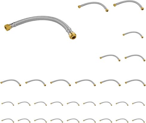 1-PACK Niikappu 15-Inch Stainless Steel Flexible Water Heater Connector, 3/4" Push-Fit x 3/4" FIP, Push-to-Connect Flexible Heater Hose in Saudi Arabia