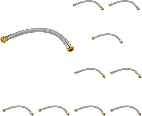 1-PACK Niikappu 15-Inch Stainless Steel Flexible Water Heater Connector, 3/4" Push-Fit x 3/4" FIP, Push-to-Connect Flexible Heater Hose in Saudi Arabia