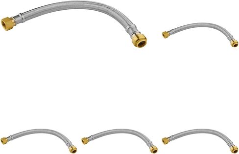 1-PACK Niikappu 15-Inch Stainless Steel Flexible Water Heater Connector, 3/4" Push-Fit x 3/4" FIP, Push-to-Connect Flexible Heater Hose in Saudi Arabia