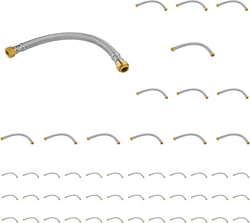 1-PACK Niikappu 15-Inch Stainless Steel Flexible Water Heater Connector, 3/4" Push-Fit x 3/4" FIP, Push-to-Connect Flexible Heater Hose in Saudi Arabia
