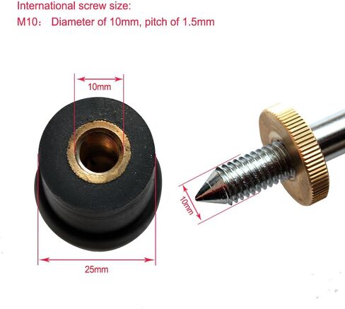 YoungMonic Upright Bass Endpin Rubber Head Tailpipe with Embedded Pure Copper Dowel Durable, Anti Slip Internal Metal Threaded Design for Easy Installation (01) in Saudi Arabia