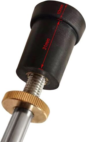 YoungMonic Upright Bass Endpin Rubber Head Tailpipe with Embedded Pure Copper Dowel Durable, Anti Slip Internal Metal Threaded Design for Easy Installation (01) in Saudi Arabia
