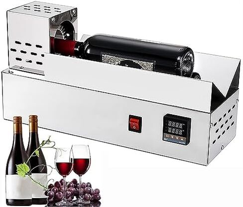 Hiedmeil 600W Horizontal PVC Capsule Shrinking Machine, Capsule Heat Shrinker, Wine Bottle Capsule Sealing Machine LCD Display Stepless Temperature Adjustment, for 80mm PVC Capsules in Saudi Arabia