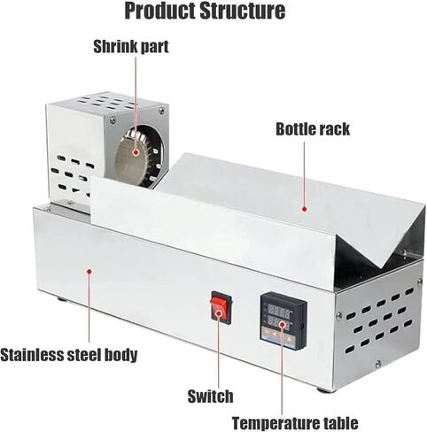 Hiedmeil Electric Capsule Shrinking Machine with Digital Thermostat for Wine Bottles - Efficient Heat Sealing Solution for PVC Capsules Up to 80mm Diameter, 220V in Kuwait