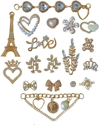 Bling Charm Shoes Accessories for Women Flower Jewelry Decorations for Party Birthday Gifts in Saudi Arabia