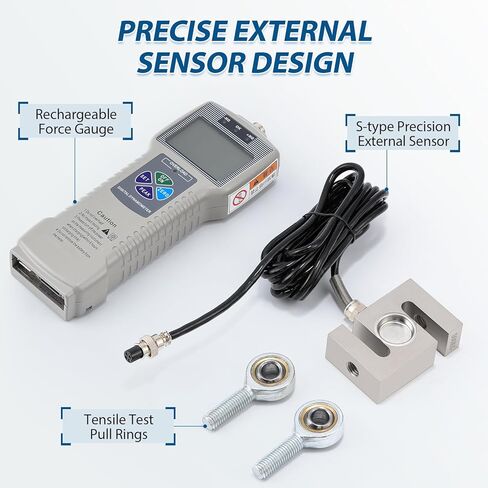 BAOSHISHAN DS2-5000N Digital Force Gauge 5KN Push Pull Tester with External Sensor, USB Data Output, 999 Values Memory for Industrial QC in Saudi Arabia
