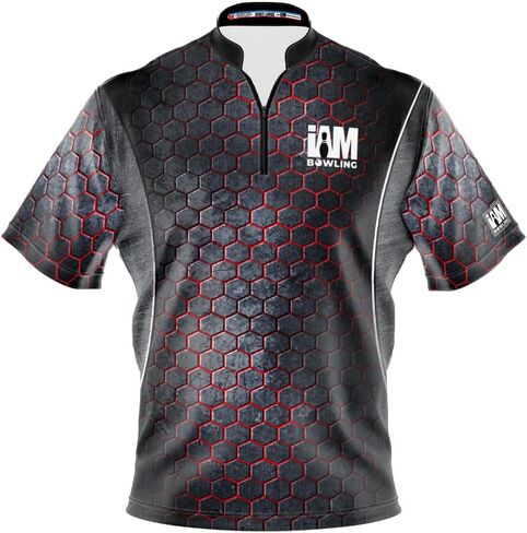 Logo Infusion Bowling Jersey Short Sleeve Sash Collar - I AM Bowling Fun Design 2153 - NO Main Logo - Made in USA in Saudi Arabia