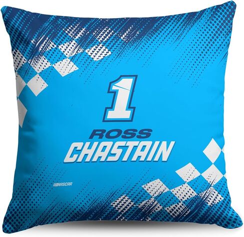 Northwest NASCAR Ross Chastain Double-Sided Throw Pillow 18x18 Inches, Soft Decorative Racing Accent Cushion, Simple Speed Design in Saudi Arabia