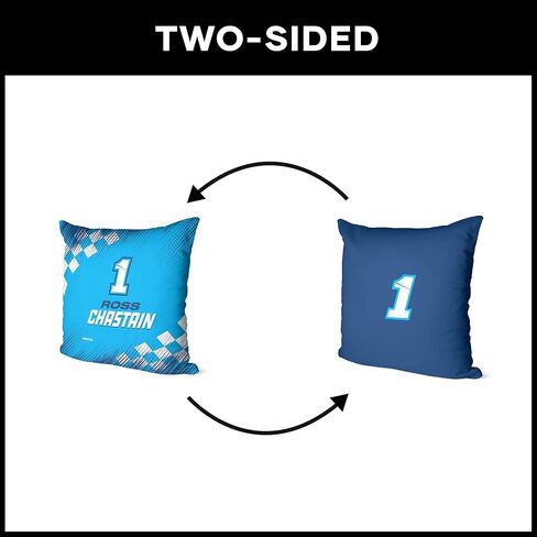 Northwest NASCAR Ross Chastain Double-Sided Throw Pillow 18x18 Inches, Soft Decorative Racing Accent Cushion, Simple Speed Design in Saudi Arabia