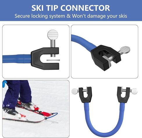 YEESOOM Edgie Wedgie Ski Tip Connector - Edgie Wedgie for Kids for Beginners Skiing Training and Speed Control, Ski Accessories Edgy Wedgy Kids Training Aid in Kuwait