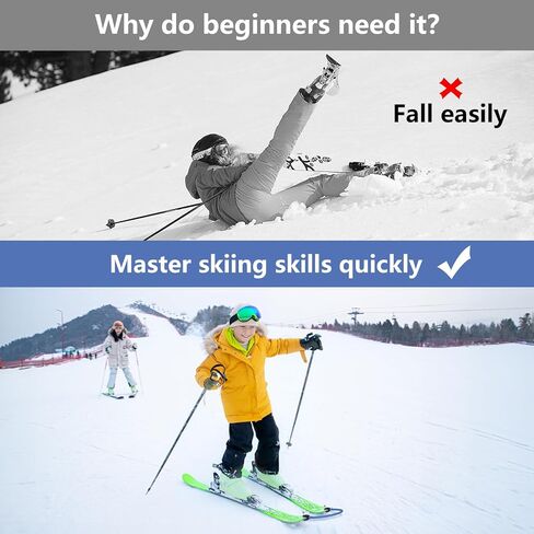 YEESOOM Edgie Wedgie Ski Tip Connector - Edgie Wedgie for Kids for Beginners Skiing Training and Speed Control, Ski Accessories Edgy Wedgy Kids Training Aid in Kuwait
