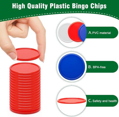 300 قطعة من رقائق البنغو بـ 3 ألوان من بليت بت مع صندوق تخزين للفرز، وأقراص عد رقائق البوكر البلاستيكية مقاس 1 بوصة لألعاب وأنشطة البالغين (1 بوصة) in Kuwait