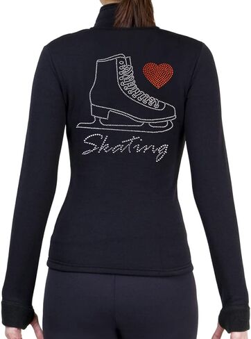 NY2 SPORTSWEAR Figure Skating Polartec Polar Fleece Jacket with Rhinestones JR221 - Child Sizes in Saudi Arabia