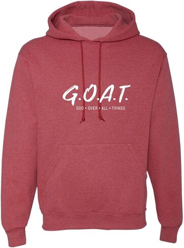 Wild Bobby GOAT God Over All Things Inspirational/Christian Unisex Graphic Hoodie Sweatshirt in Saudi Arabia