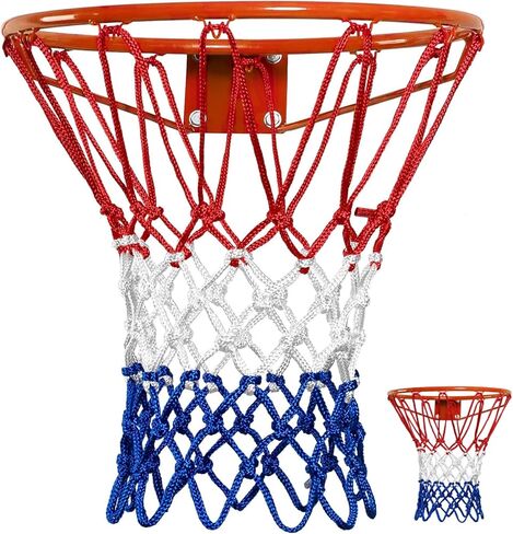 Basketball Net Heavy Duty Outdoor - 7.16 Oz, 12 Loops All-Weather Anti-Whip Professional Heavy Duty Basketball Nets Replacement, Suitable for Basketball Hoop Outdoor/Pool Basketball Hoop in Saudi Arabia