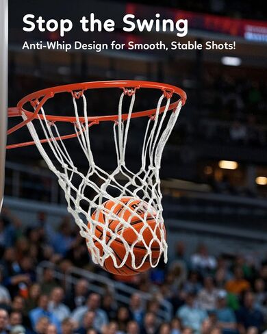 Basketball Net Heavy Duty Outdoor - 7.16 Oz, 12 Loops All-Weather Anti-Whip Professional Heavy Duty Basketball Nets Replacement, Suitable for Basketball Hoop Outdoor/Pool Basketball Hoop in Saudi Arabia