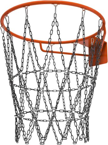 KingDolly Upgraded Buckle Chain Basketball Net, Rust-Proof Coated Metal Basketball Net Outdoor with 12 Loops Snap Links, 18" Universal Fit Chain Net for Basketball Hoop - No Tools Installation in Kuwait