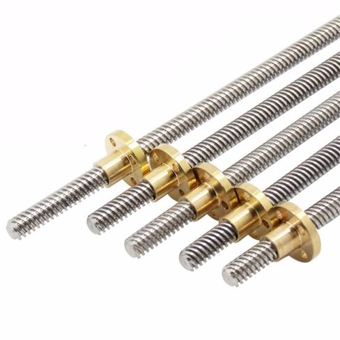CNC 3D Printer T8 Lead Screw Trapezoidal Rod T8 CNC Thread 8mm Lead 2mm Length100-1000mm with Brass Nut (500MM) in Saudi Arabia