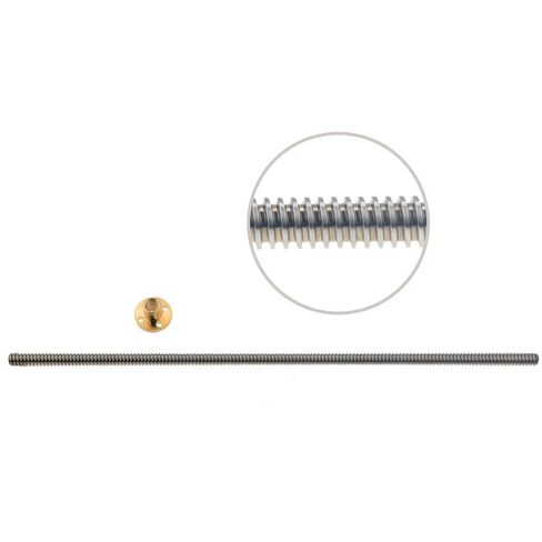 CNC 3D Printer T8 Lead Screw Trapezoidal Rod T8 CNC Thread 8mm Lead 2mm Length100-1000mm with Brass Nut (500MM) in Saudi Arabia