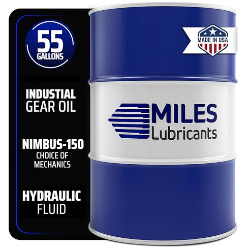 MILES LUBRICANTS Nimbus ISO 320 Industrial Gear Oil - 55 Gallon Drum | AGMA 6EP | Extreme Pressure Additives | Heavy Duty Gearbox Lubrication in Saudi Arabia