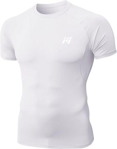 حارس راش للرجال قميص السباحة ، upf 50+ long sleeve ضغط الطفح الجلدي القمصان حماية أشعة الشمس 1/2/3 حزمة in Kuwait