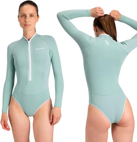 Wallien Horizonia Yulex® Springsuit Wetsuit, Eco-Friendly 1.5mm Wetsuit for Women, for Surfing, Snorkeling & Water Sports in Saudi Arabia