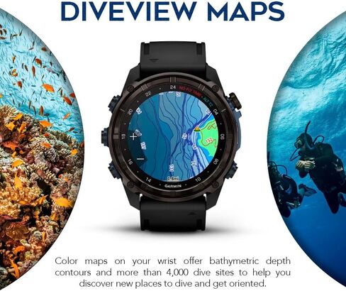 Garmin Descent Mk3i Watch Style-Dive Computer (Carbon Gray, Black) Bundle with Descent T2 Transceiver (2 Items) in Saudi Arabia